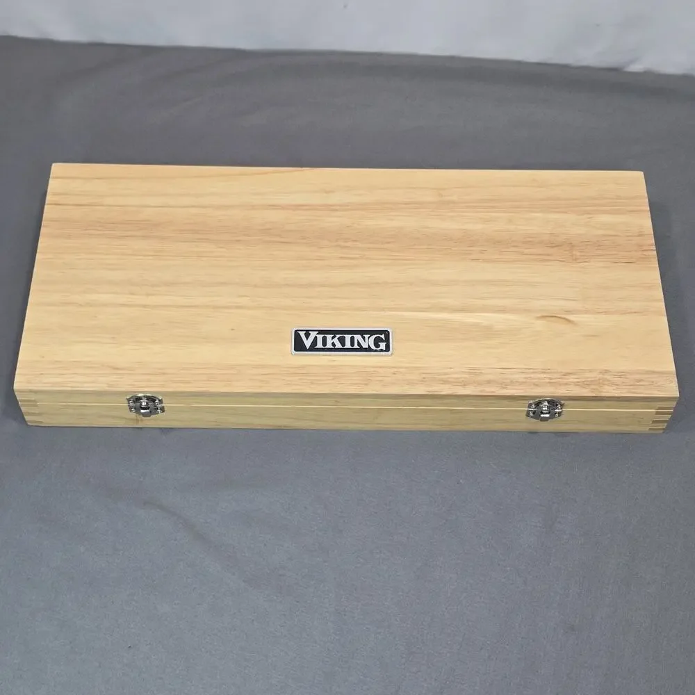 Viking 3 Piece Carving Set German Steel With RubberWood Box New